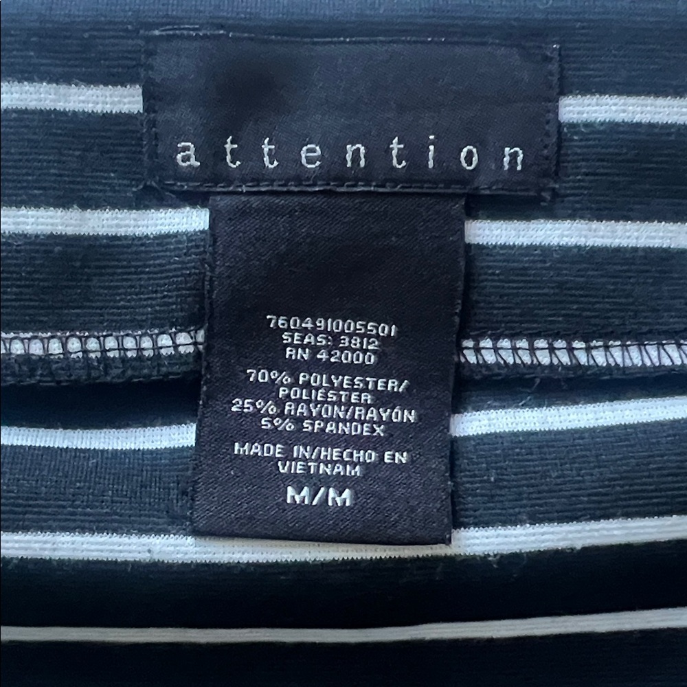 attention Navy and White Striped Mini Skirt - Picture 3 of 5